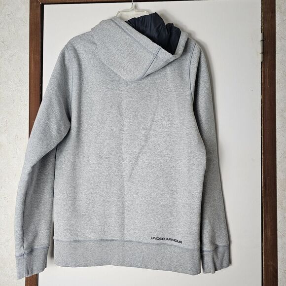 Under Armour Gray Men's Size Medium Fitted Coupe Hooded Zip Up Jacket Athletic - Picture 5 of 6